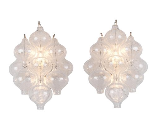 Tulipan Murano Glass Wall Lights by J. T. Kalmar for Kalmar, 1960s, Set of 2-DEK-1168949