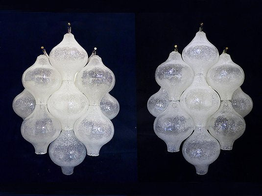 Tulipan Murano Glass Wall Lights by J. T. Kalmar for Kalmar, 1960s, Set of 2-DEK-1168949