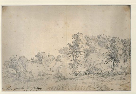 Turin Countryside - Original Ink and Watercolor by Jan Pieter Verdussen - 1744 1744-ZCI-756967