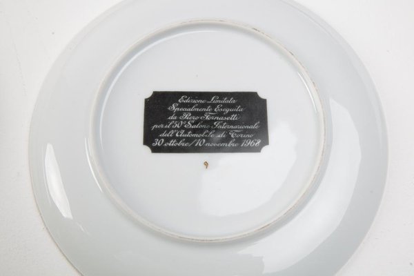 Turin International Automobile Commemorative Dishes, 1960s, Set of 9-DZU-1693359