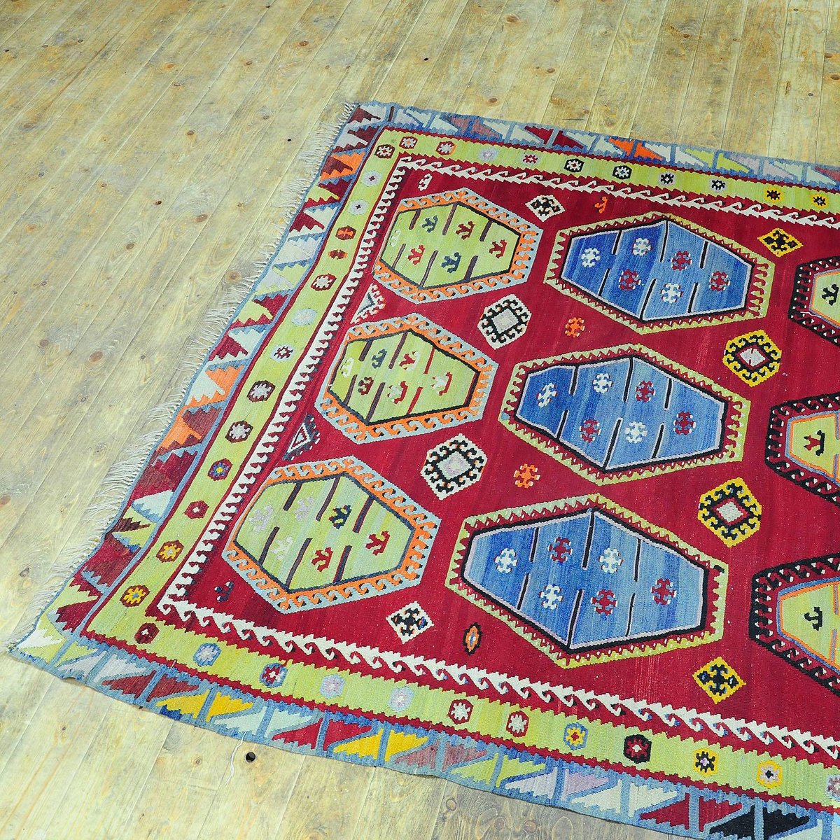 Turkish Colorful Sarkisla Kilim Rug, 1930s