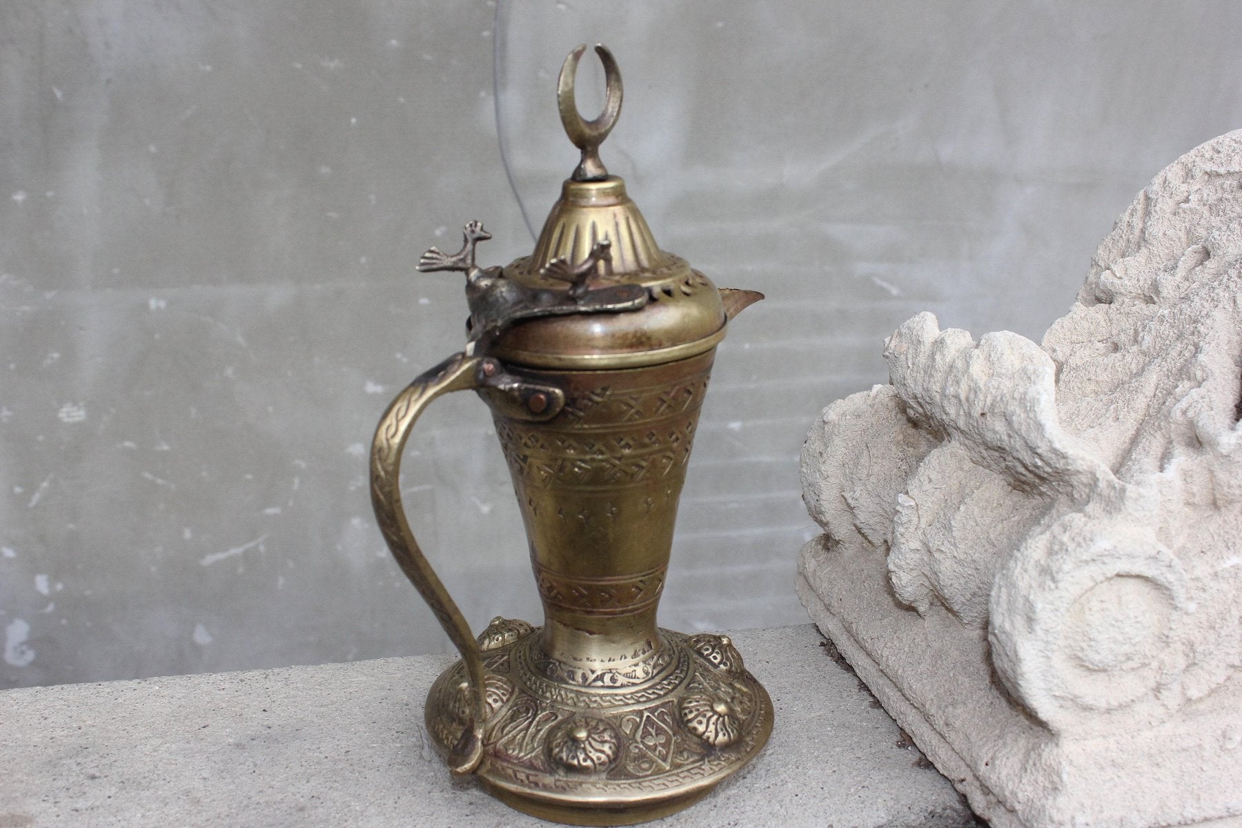 Turkish Copper Pot with Lid, 1890s