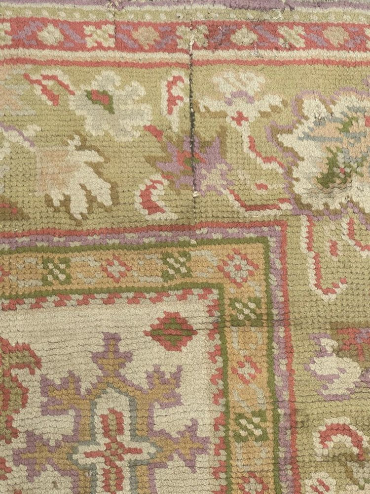 Turkish Ghyordes Oushak Rug, 1890s