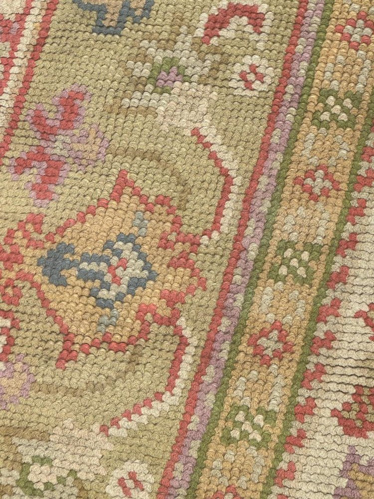 Turkish Ghyordes Oushak Rug, 1890s