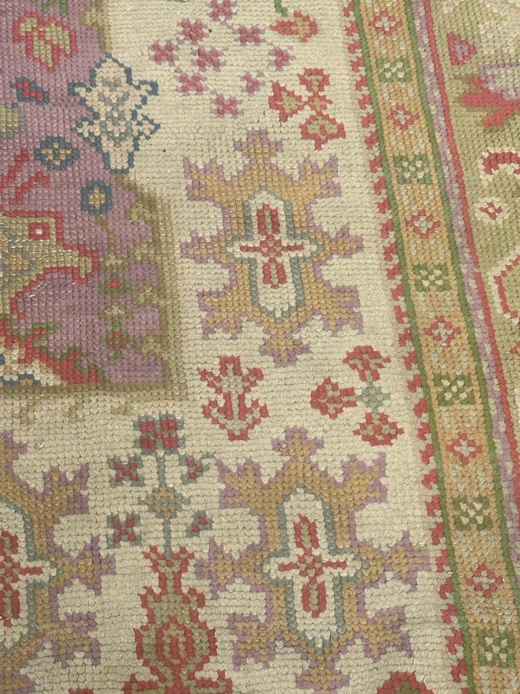 Turkish Ghyordes Oushak Rug, 1890s