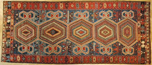 Turkish Kilim Konia Rug Decorated with Rams Horn, 1880s