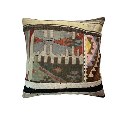 Turkish Kilim Rug Cushion Cover-AIV-1120373