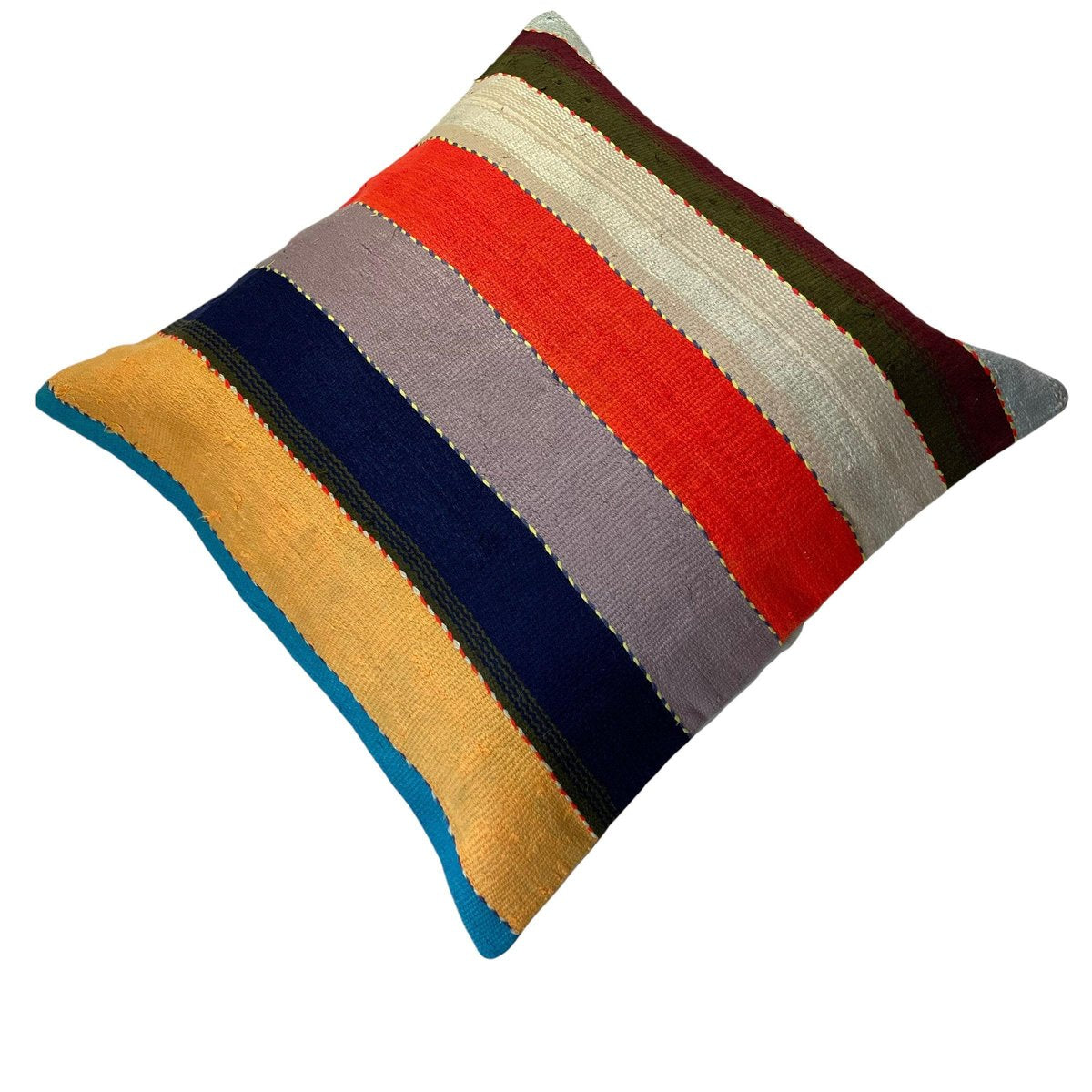 Turkish Kilim Rug Cushion Cover for Meditation Bench