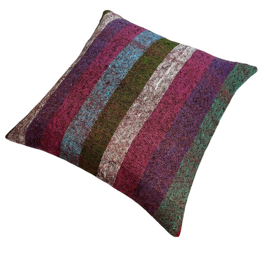 Turkish Kilim Rug Cushion Cover for Meditation Bench