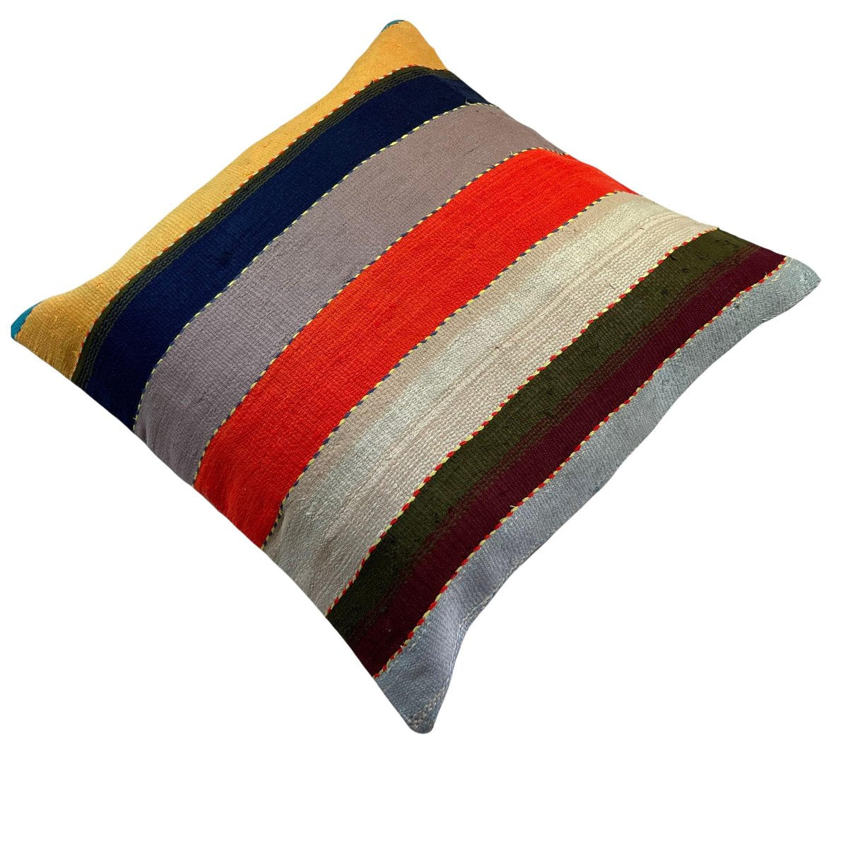 Turkish Kilim Rug Cushion Cover for Meditation Bench