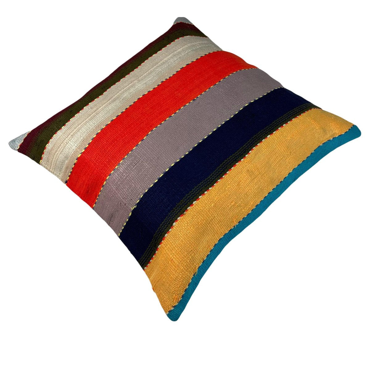 Turkish Kilim Rug Cushion Cover for Meditation Bench