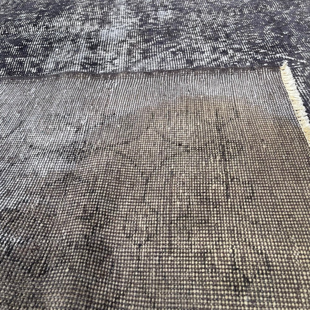 Turkish Over-Dyed Grey Rug in Wool