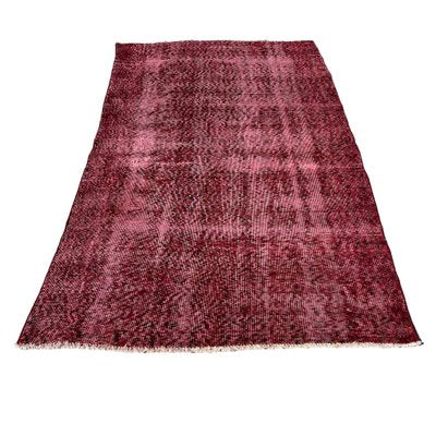 Turkish Over-Dyed Red Rug in Wool-AIV-1333510