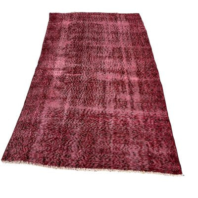 Turkish Over-Dyed Red Rug in Wool-AIV-1333510