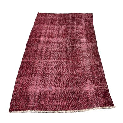 Turkish Over-Dyed Red Rug in Wool-AIV-1333510