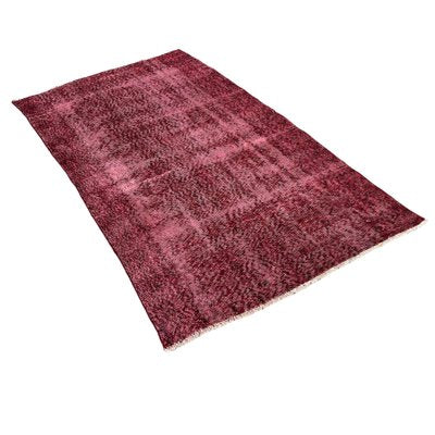 Turkish Over-Dyed Red Rug in Wool-AIV-1333510