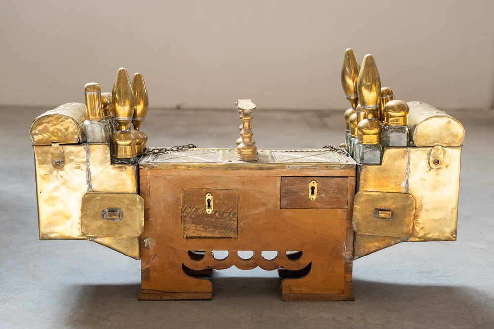 Turkish Shoe Polisher in Brass, 1970s