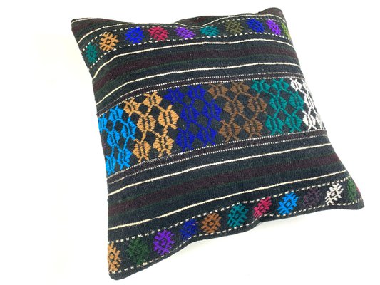 Turkish Tapis Kilim Pillow Cover-AIV-1341091