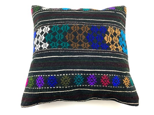 Turkish Tapis Kilim Pillow Cover-AIV-1341091