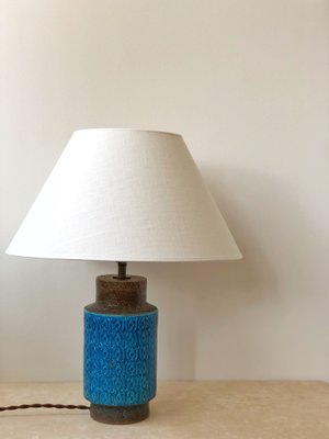 Turqoise Ceramic Table Lamp from Bitossi, 1960s-ARN-425814