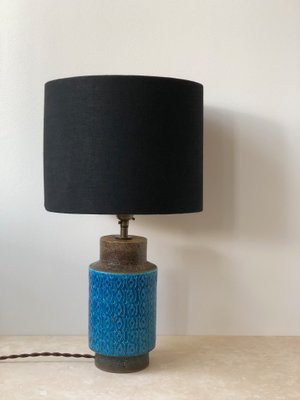 Turqoise Ceramic Table Lamp from Bitossi, 1960s-ARN-425814