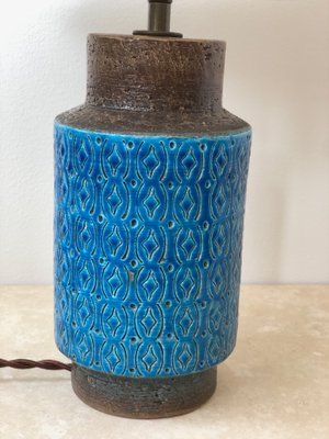 Turqoise Ceramic Table Lamp from Bitossi, 1960s-ARN-425814