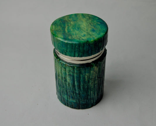 Turquoise Alabaster Cigarette Box attributed to Romano Bianchi, Italy, 1970s