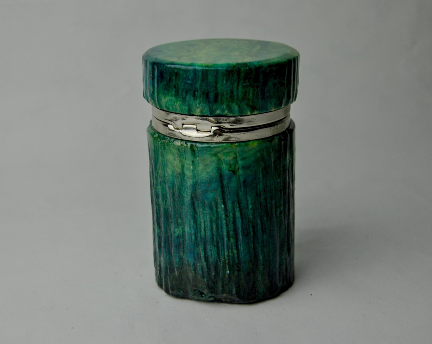 Turquoise Alabaster Cigarette Box attributed to Romano Bianchi, Italy, 1970s