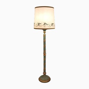 Turquoise and Gold Floor Lamp fom Chelini Firenze, 1980s-TBU-1805343