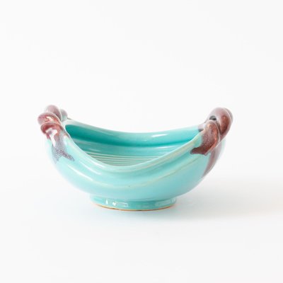 Turquoise Ceramic Bowl by Roger Guerin-IXK-1138835