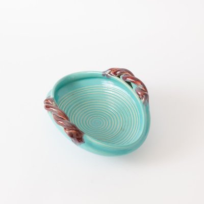 Turquoise Ceramic Bowl by Roger Guerin-IXK-1138835