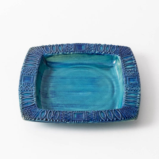 Turquoise Ceramic Bowl from Bay Keramik, 1970s