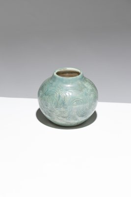 Turquoise Ceramic Vase, 1940s-QAC-2043168