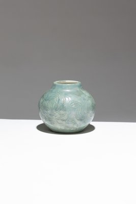 Turquoise Ceramic Vase, 1940s-QAC-2043168