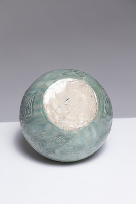 Turquoise Ceramic Vase, 1940s-QAC-2043168