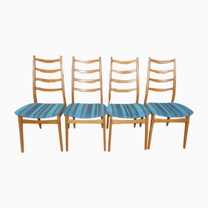 Turquoise Dining Chairs, 1960s, Set of 4-AFE-1115366