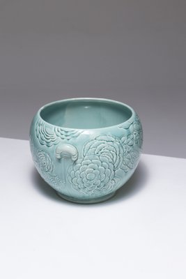 Turquoise Earthenware Planter, 1950s-QAC-2042914