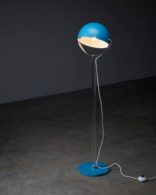 Turquoise Floor Lamp with Acrylic Glass Stem Cosack Leuchten, 1965