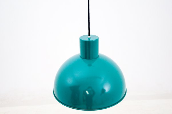 Turquoise Pendant Lamps, Denmark, 1960s, Set of 2-BXB-1146029