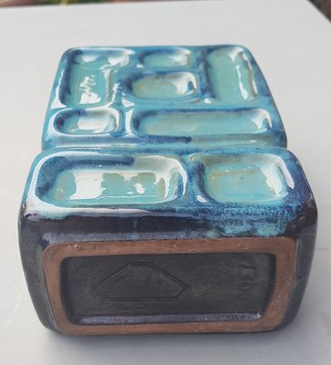 Turquoise Rectangular Ceramic Vase-QDP-943816