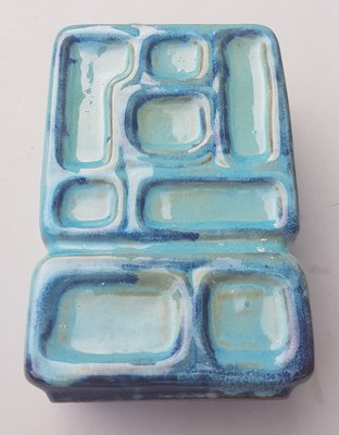 Turquoise Rectangular Ceramic Vase-QDP-943816