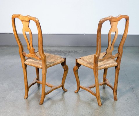 Tuscan Dining Chairs in Walnut, 1800s, Set of 6-OJE-1798597