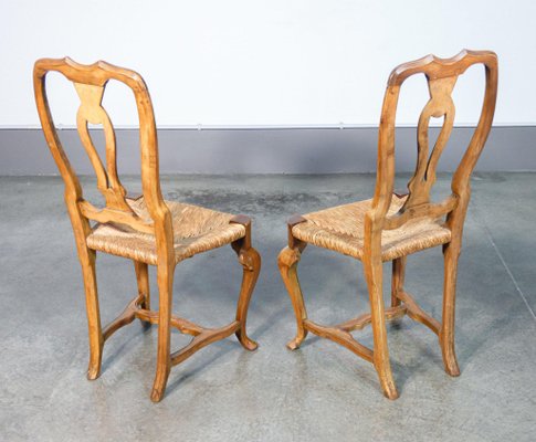 Tuscan Dining Chairs in Walnut, 1800s, Set of 6-OJE-1798597