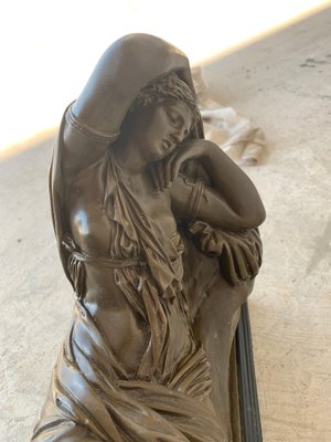 Tuscan Neoclassical Style Bronze Sculpture of Relaxed Woman, Italy-PSK-1003101