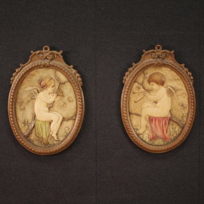 Tuscan Terracotta Cherub Panels, Set of 2-RP-1812494