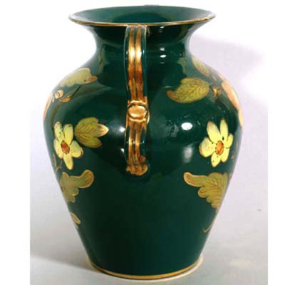 Tuscany Hand-Painted Vase with Gold from Maioliche Artistiche Sesto Fiorentino, 1920s-NJV-849708