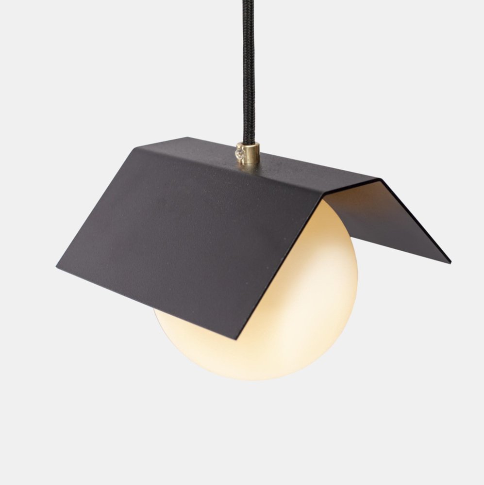 Twain Ex Jet Black Suspended Light by Lexavala