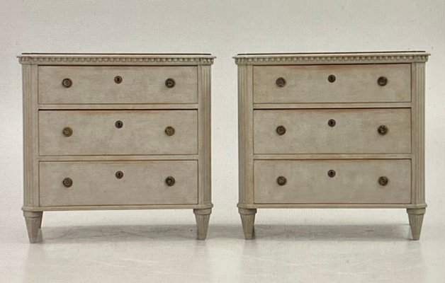 Twin Chests of Drawers with Special Shape and Color, 1890s, Set of 2-VAP-2034742