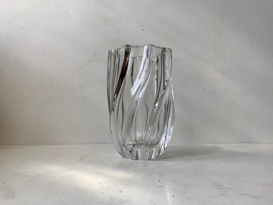 Twisted Art Glass Vase by Anna Ehrner for Kosta Boda, 1980s-LCR-965146