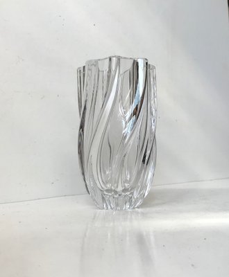 Twisted Art Glass Vase by Anna Ehrner for Kosta Boda, 1980s-LCR-965146